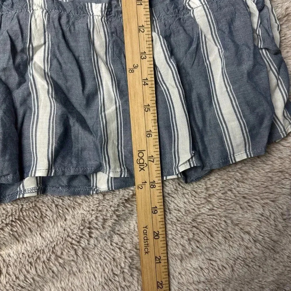 Express Women’s Striped Skirt Blue and white Ruffle Skirt Size S New - Picture 8 of 15